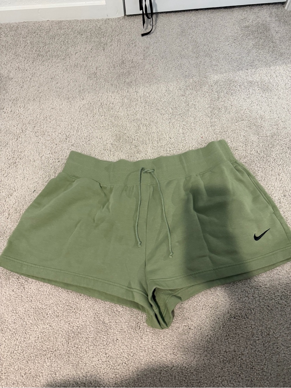 Nike Olive Green Drawstring Athletic Shorts